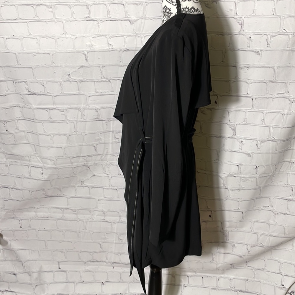 Carolina Belle Montreal sz medium black jacket tie waist blazer - Picture 3 of 7